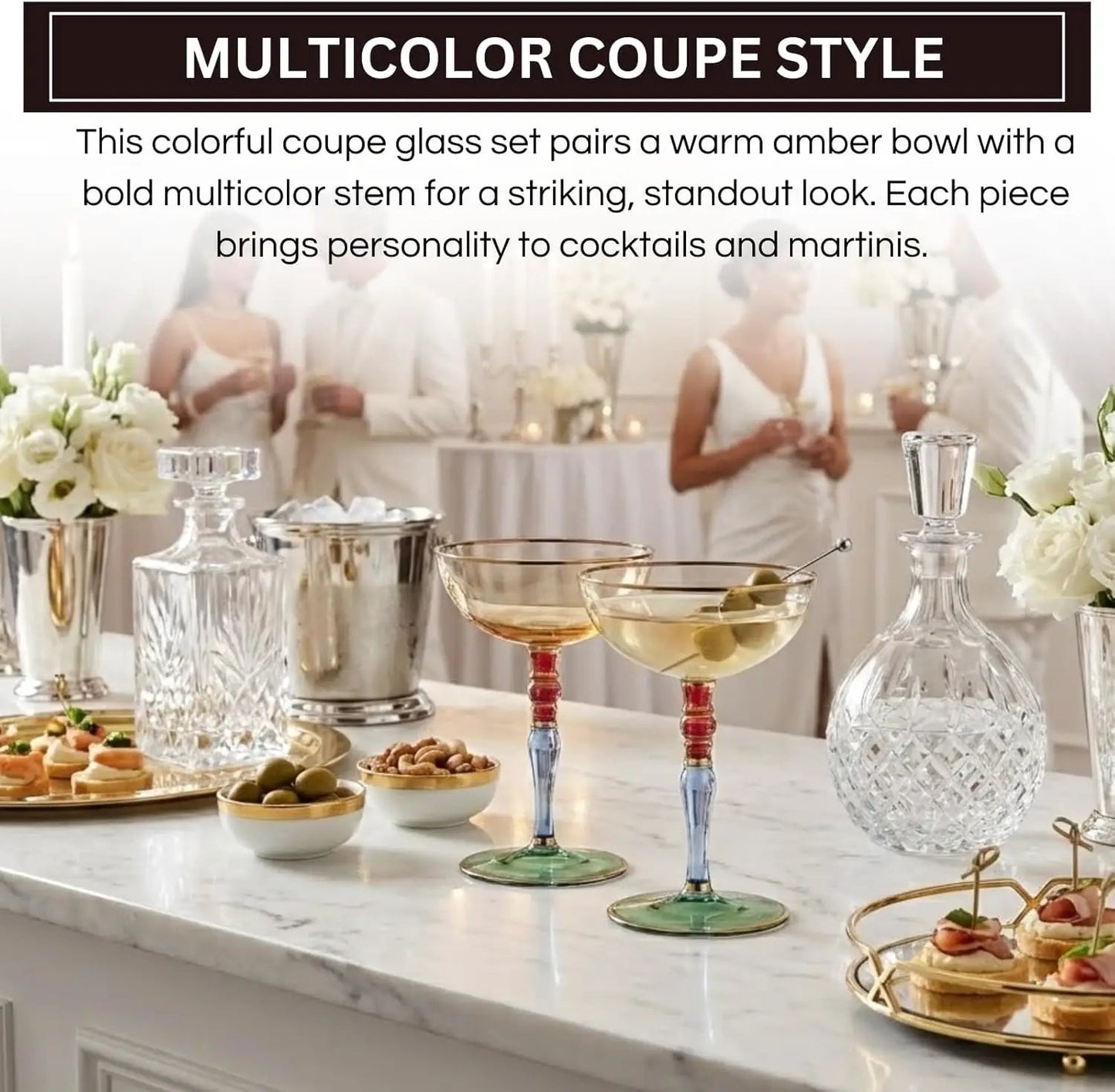 Khen Ravello Coupe Glassware - Set of 2 from PriceLows™
