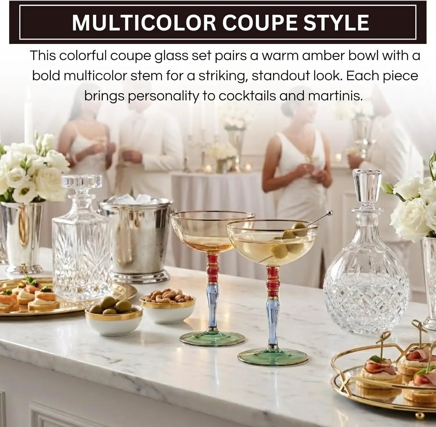 Khen Ravello Coupe Glassware - Set of 2 from PriceLows™