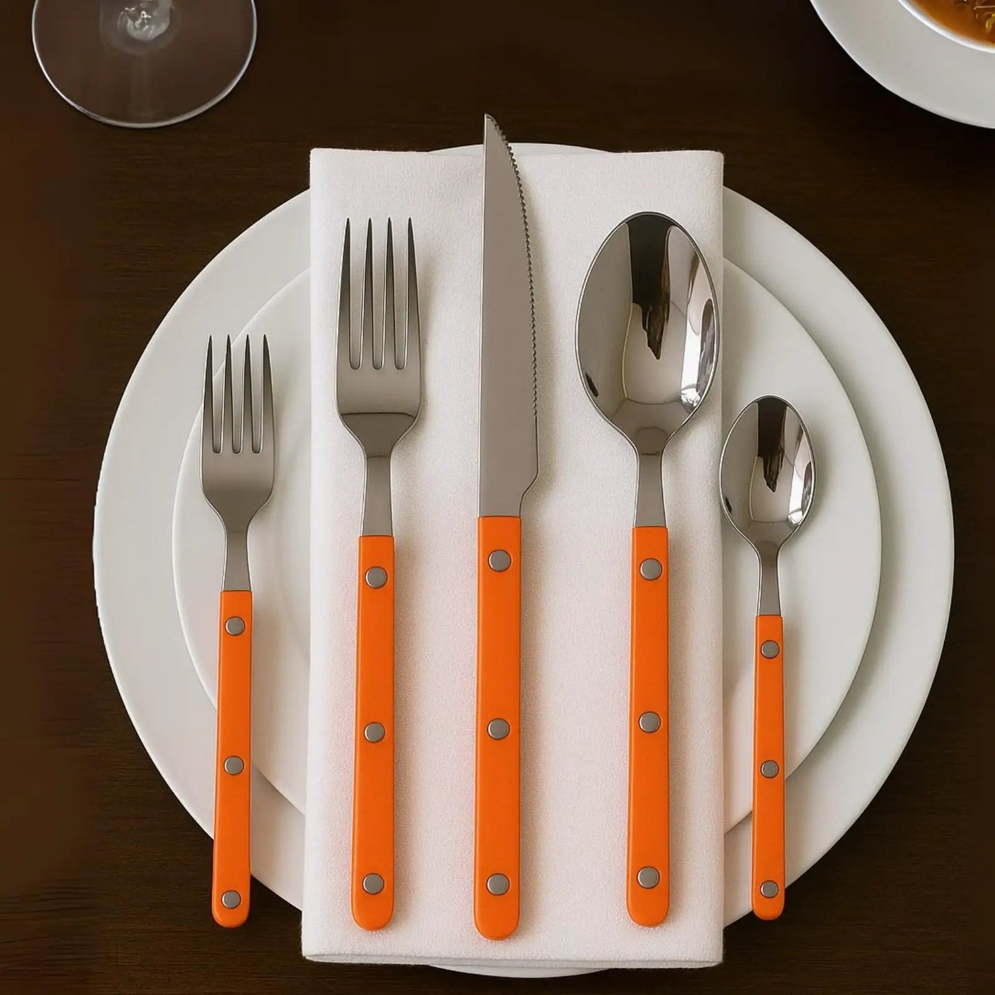 Khen 20-Piece Cutlery Set with Dinner Knives, Forks, Spoons, Salad Forks & Teaspoons from PriceLows™