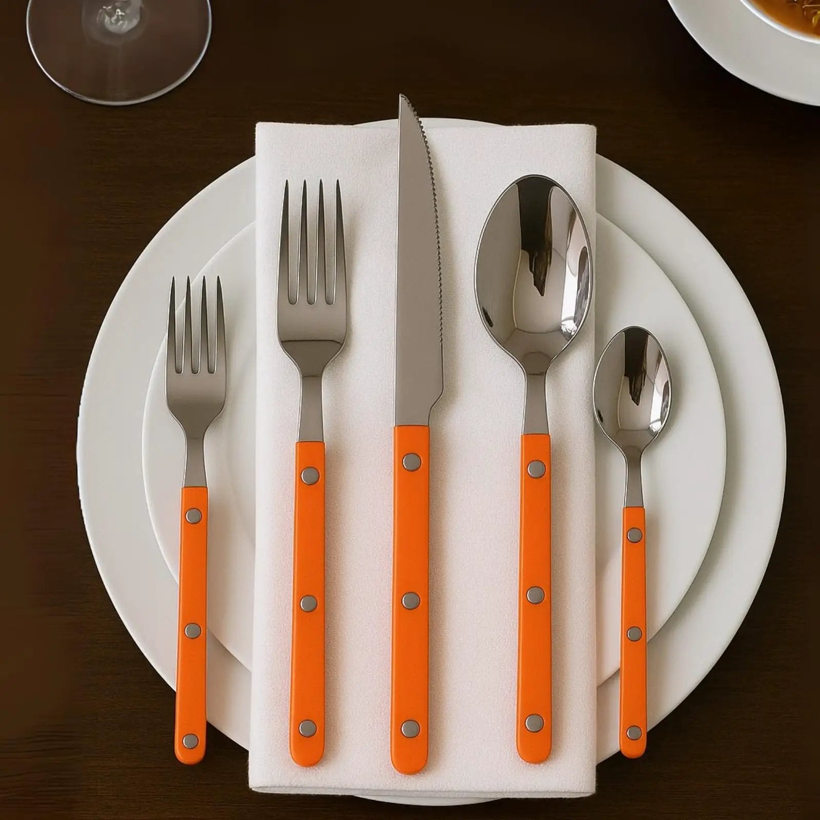 Khen 20-Piece Cutlery Set with Dinner Knives, Forks, Spoons, Salad Forks & Teaspoons from PriceLows™