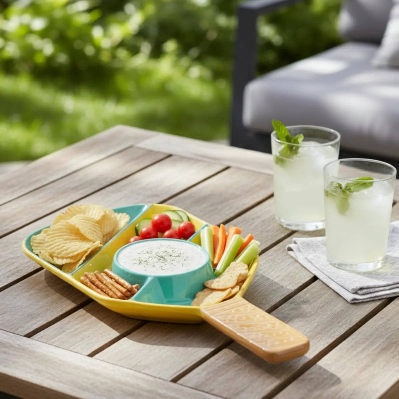 Khen Ceramic Pickleball Dish | Paddle Shaped Serving Tray Platter Decorative Tableware from PriceLows™