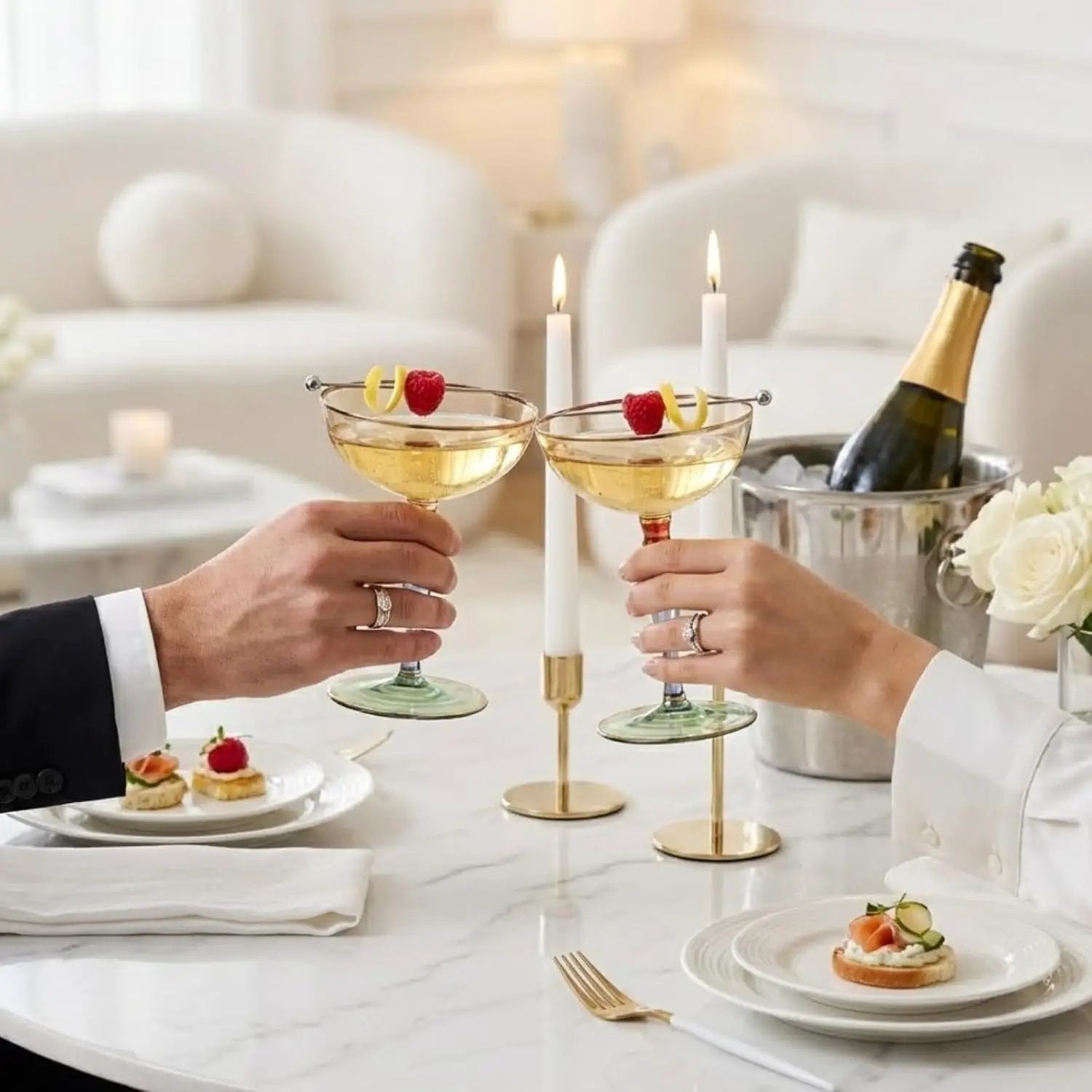 Khen Ravello Coupe Glassware - Set of 2 from PriceLows™