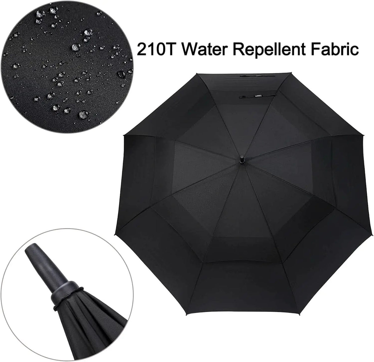 72 Inch Windproof Golf Umbrella Auto Open Double Canopy from PriceLows™