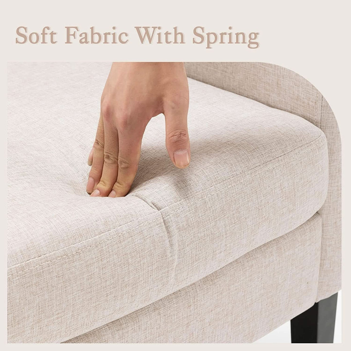 Linen Accent Chair With Button Tufting For Living Room from PriceLows™