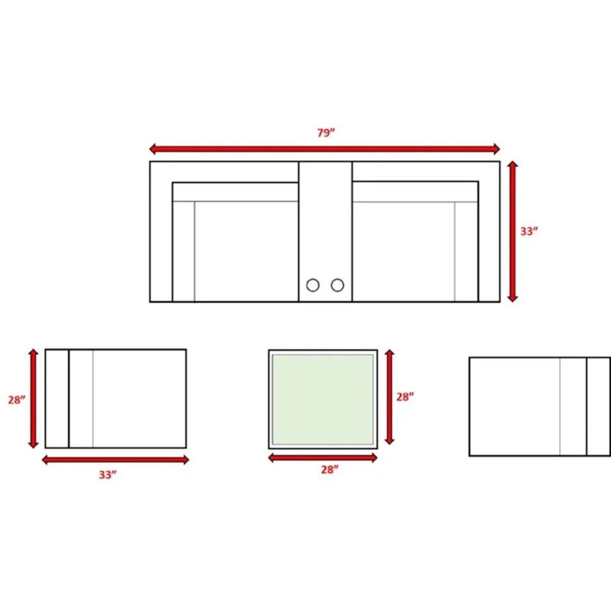 Wicker Seating Group Set | Table And Cushions Included | Aluminum Frames | Hand-Woven Wicker