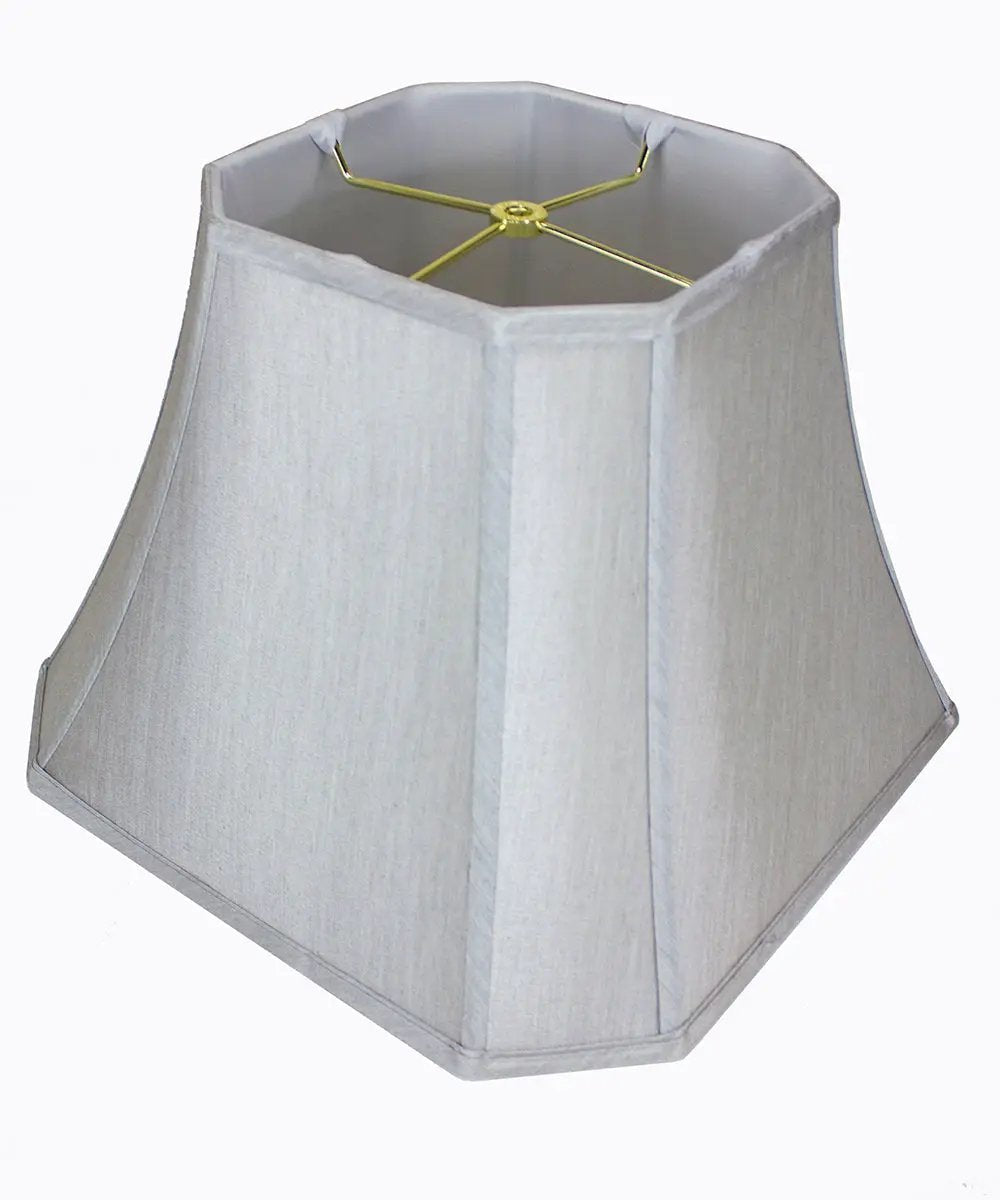 Square Cut Corner Lamp Shade | 16x12 Inch | Premium Shantung | Gray