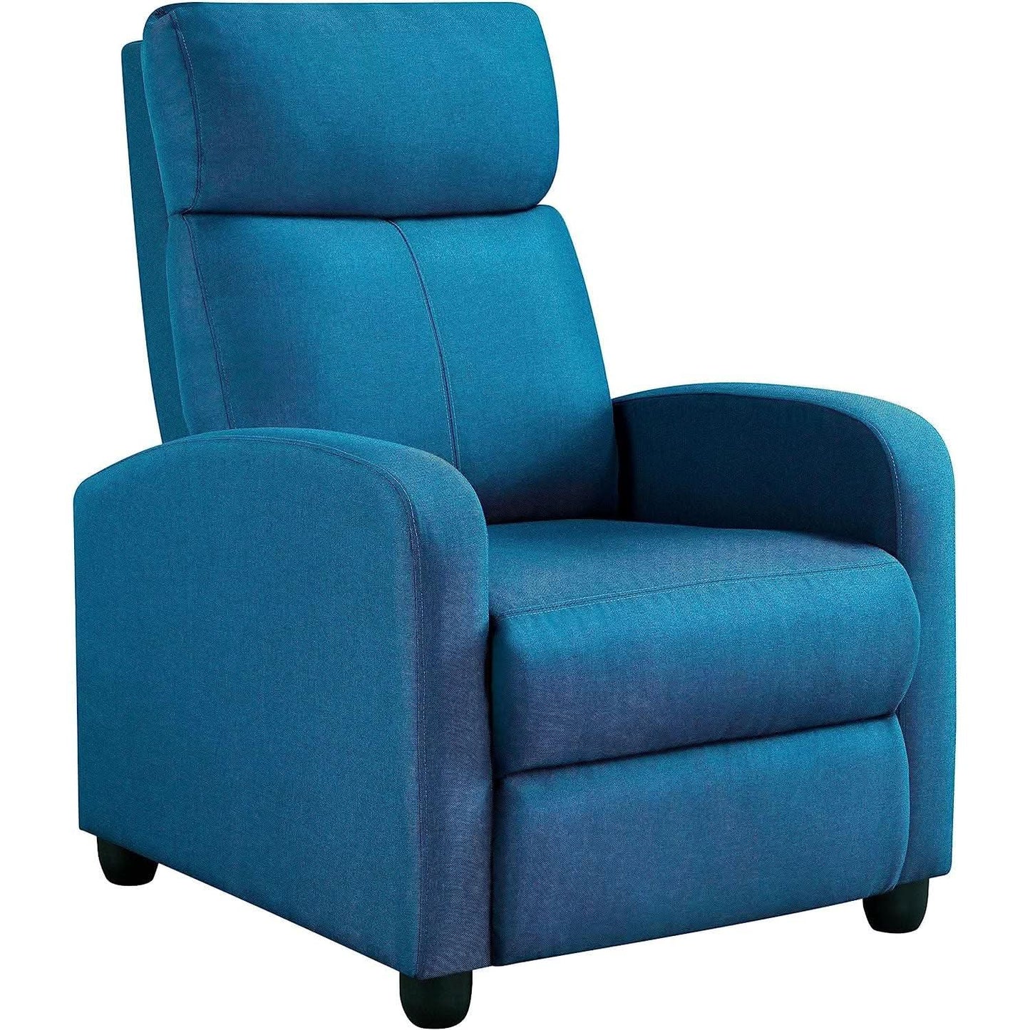 Blue Fabric Recliner Chair For Living Room Comfort from PriceLows™