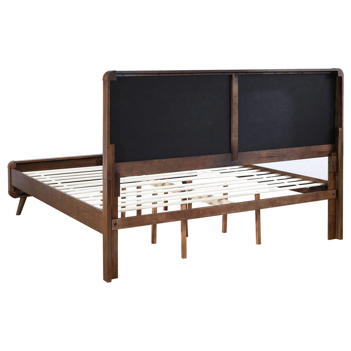 Robyn Wood Eastern King Platform Bed Dark | 78.25 x 86.5 x 53.25 in | Engineered Wood & Walnut | Walnut