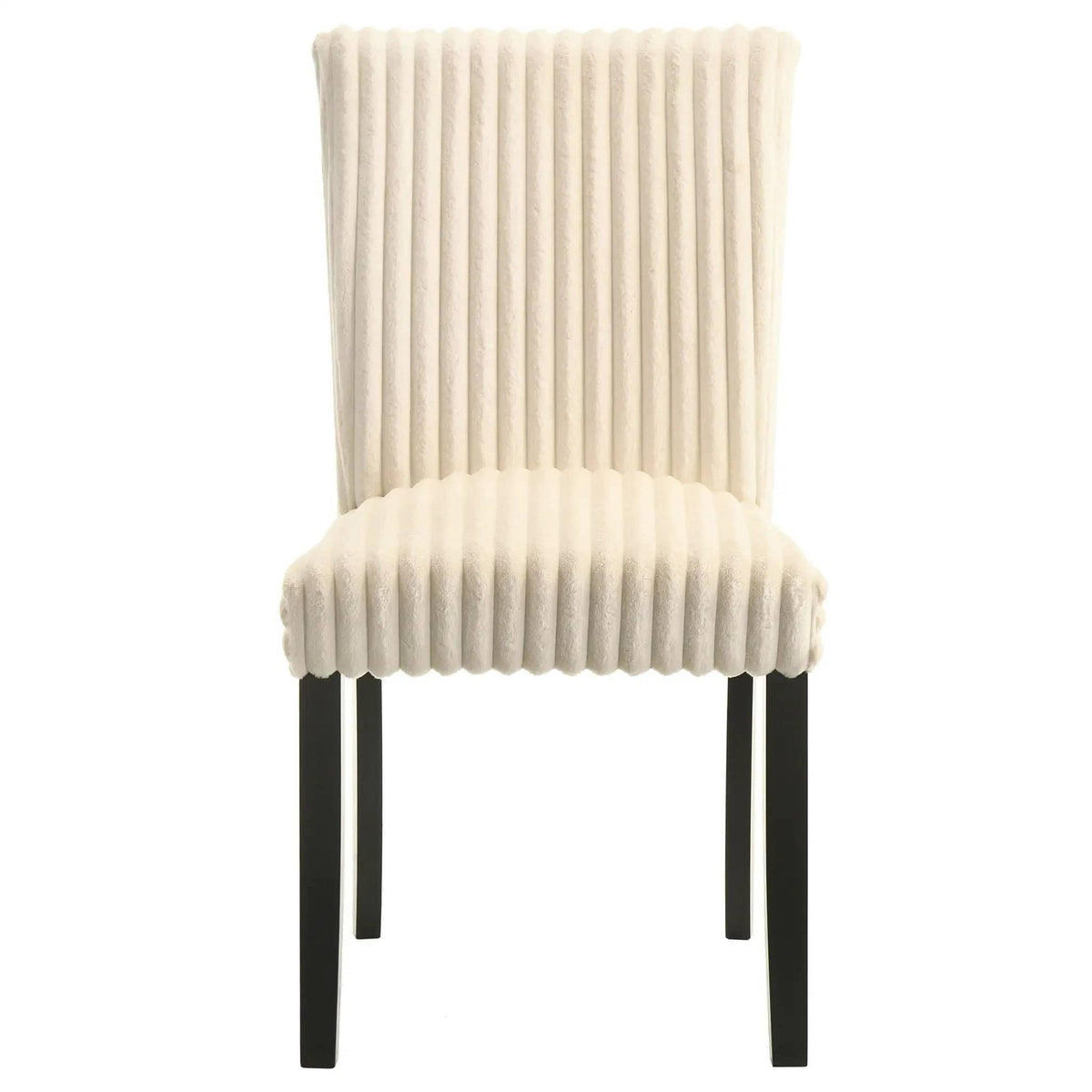 Dermott Upholstered Parson Dining Side Chair Cream (Set of 2) | 19.5 x 23.75 x 36.75 in | Rubberwood & Fabric | Dining Room