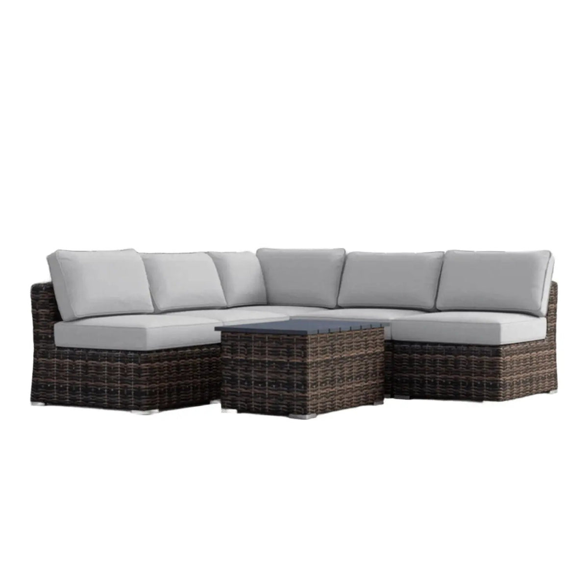 Wicker Sectional Sofa Set | Rustproof Aluminum Frame | Oversized Comfort | Weather-Resistant Wicker