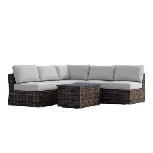 Wicker Sectional Sofa Set | Rustproof Aluminum Frame | Oversized Comfort | Weather-Resistant Wicker