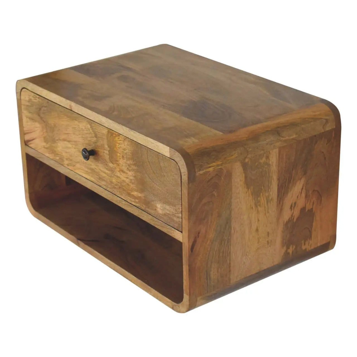 Curve Upper Slot Floating Nightstand | 6 Pieces | Bedroom Furniture | Bedroom