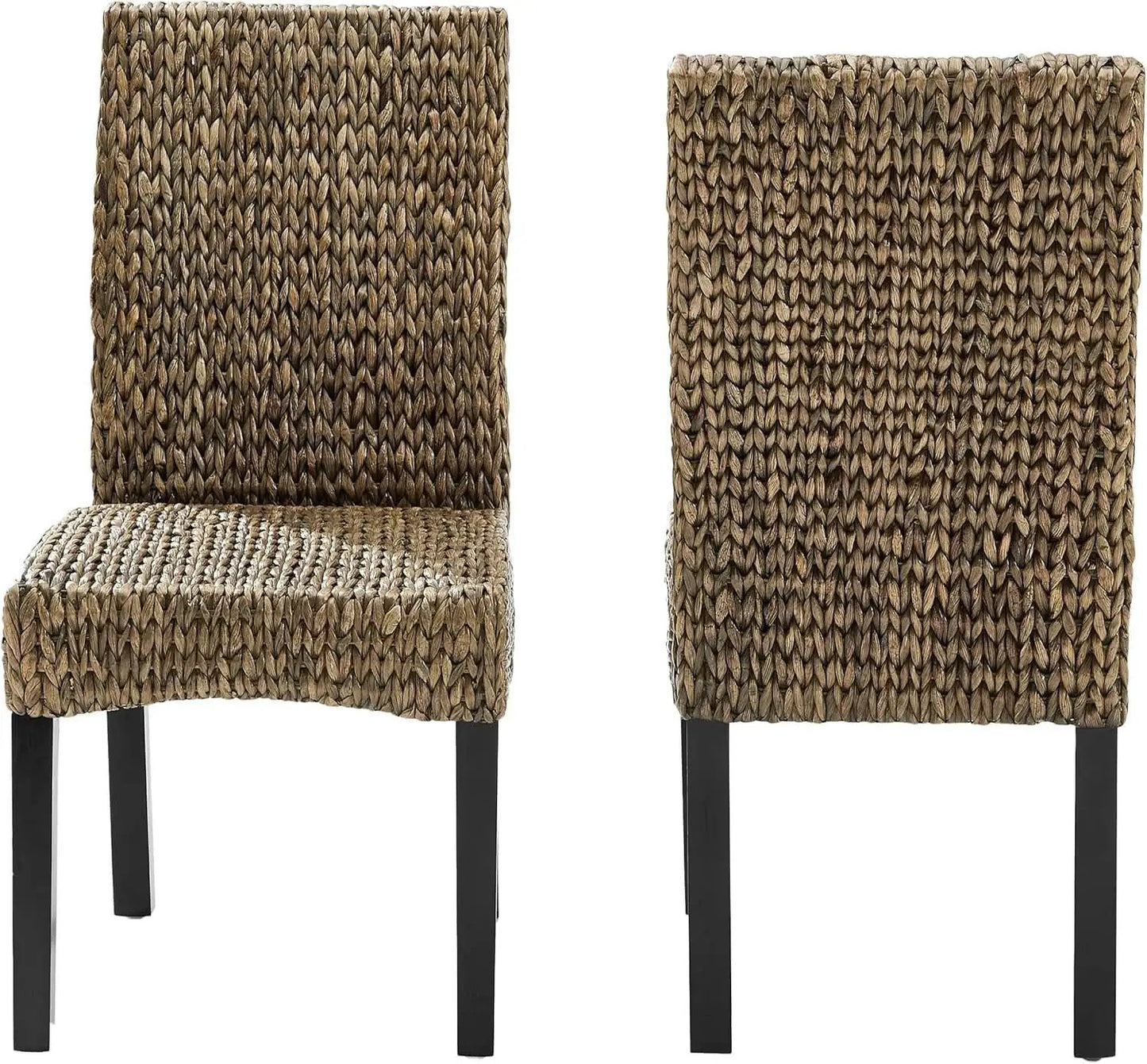 Edgewater Handwoven Rattan Dining Chairs Set Of 2 Seagrass from PriceLows™