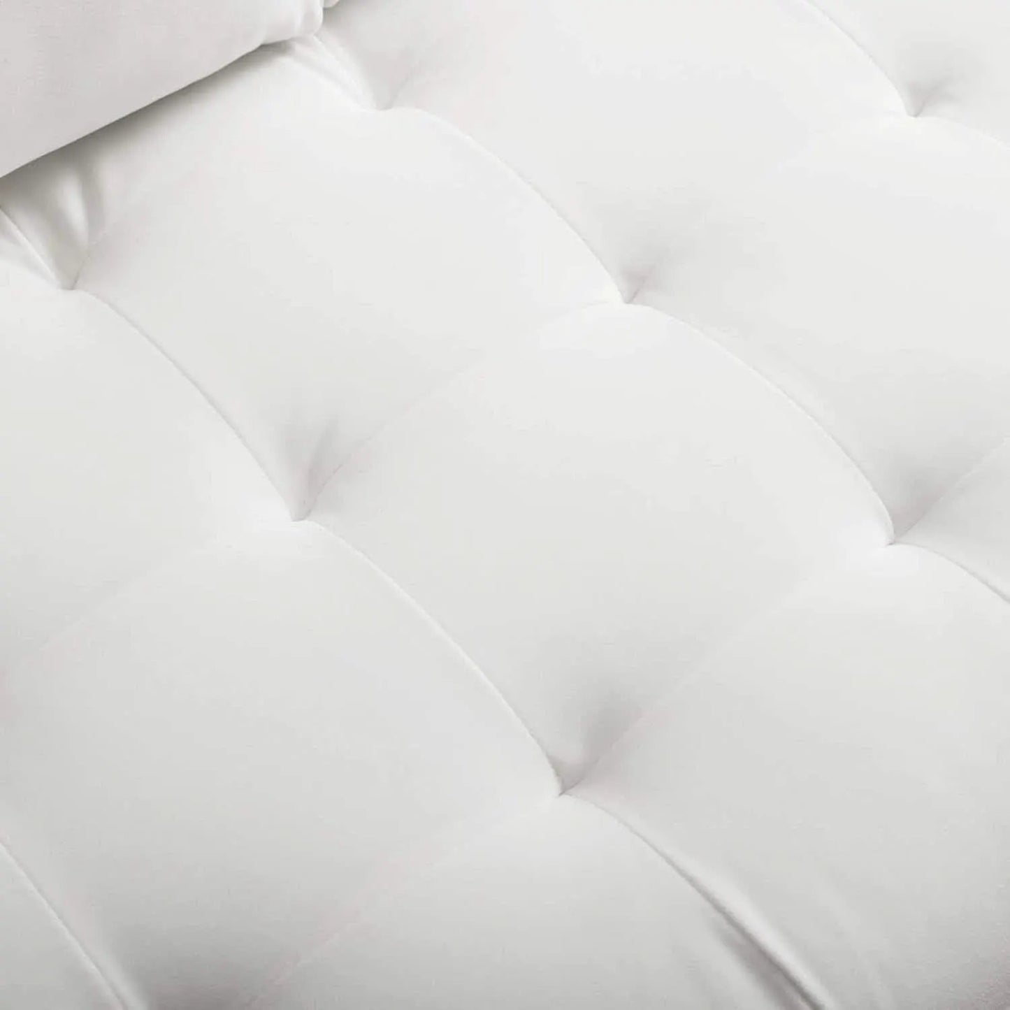 Valour Performance Velvet Sofa White Mid Century Modern from PriceLows™