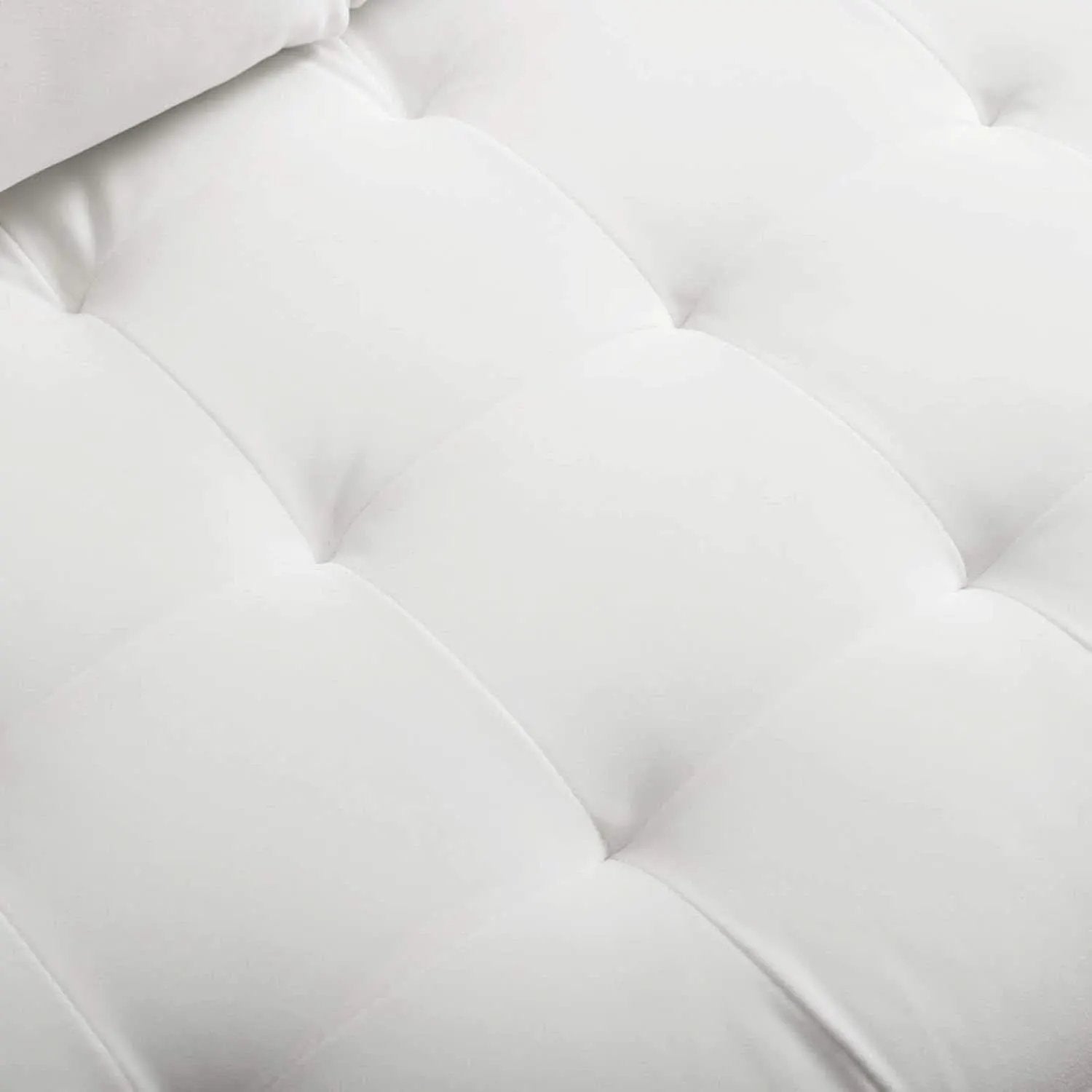 Valour Performance Velvet Sofa White Mid Century Modern from PriceLows™