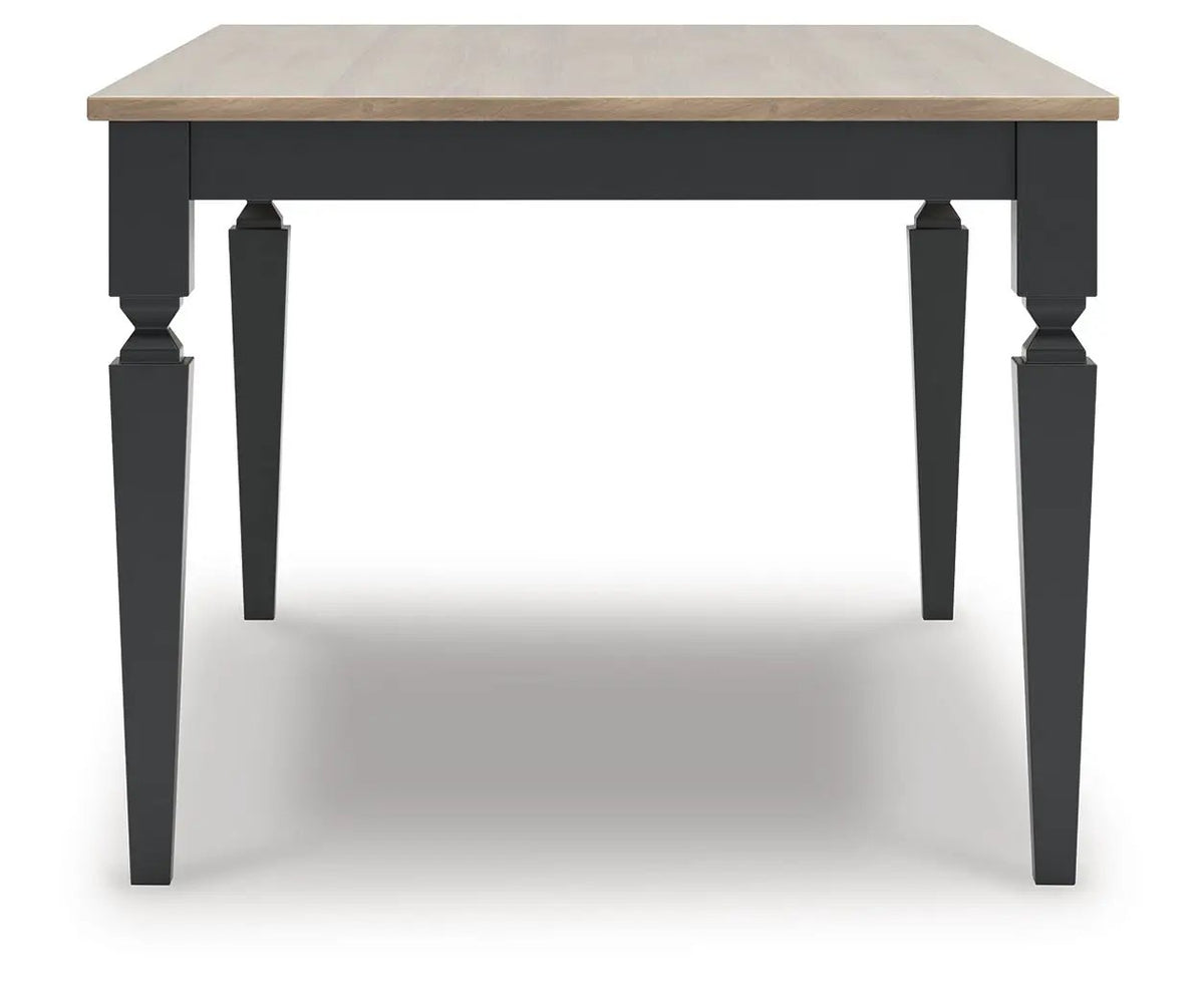 Brenkerton Rectangular Dining Table | Grayish Brown And Black | 72 Inch Width | Mango Wood