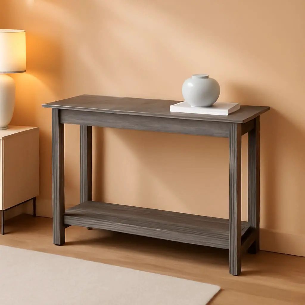French Oak Grey TV Stand 35 Inch Wide For 37 Inch TV from PriceLows™