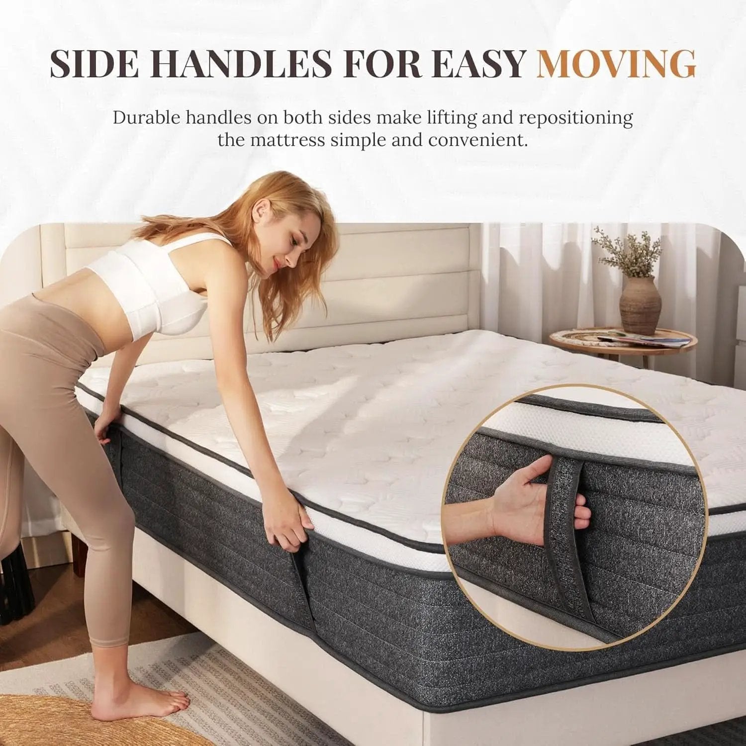 Queen Hybrid Mattress 12 Inch Fiberglass Free Memory Foam from PriceLows™