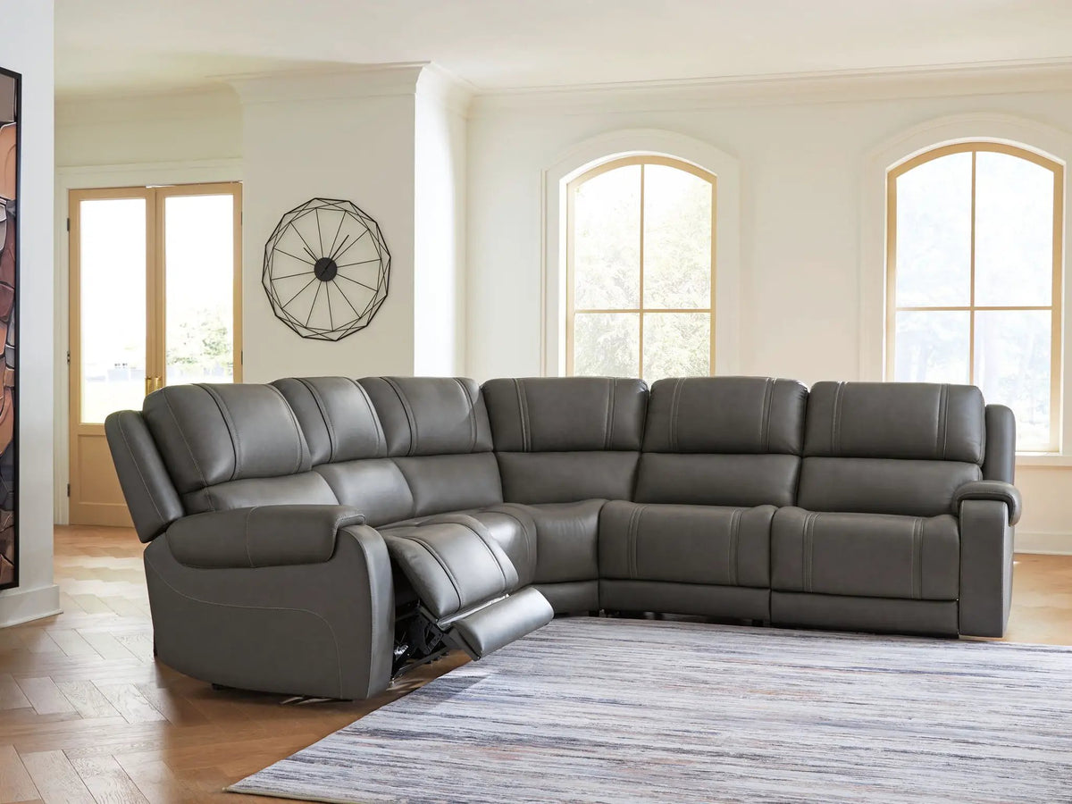 Power Reclining Sectional | USB Charging | Adjustable Headrests | Mocha