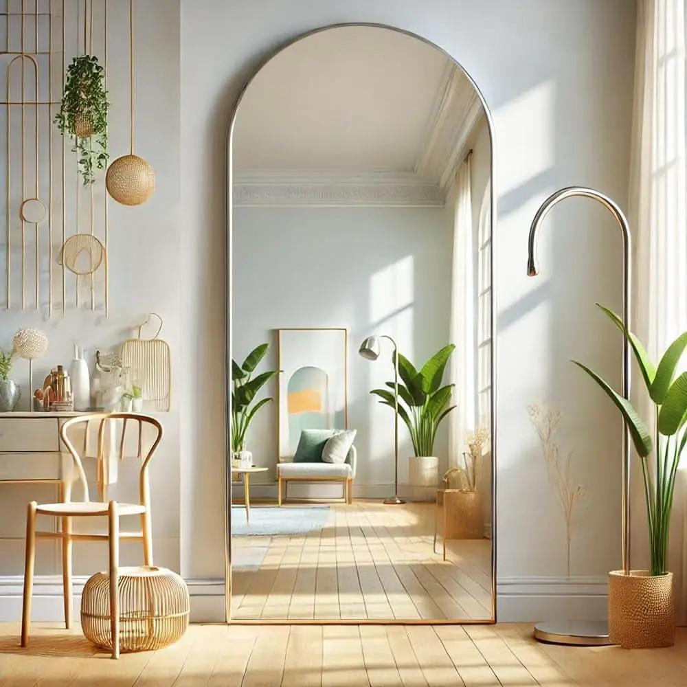 Arched Full Length Mirror 64x21 Inches For Living Room from PriceLows™