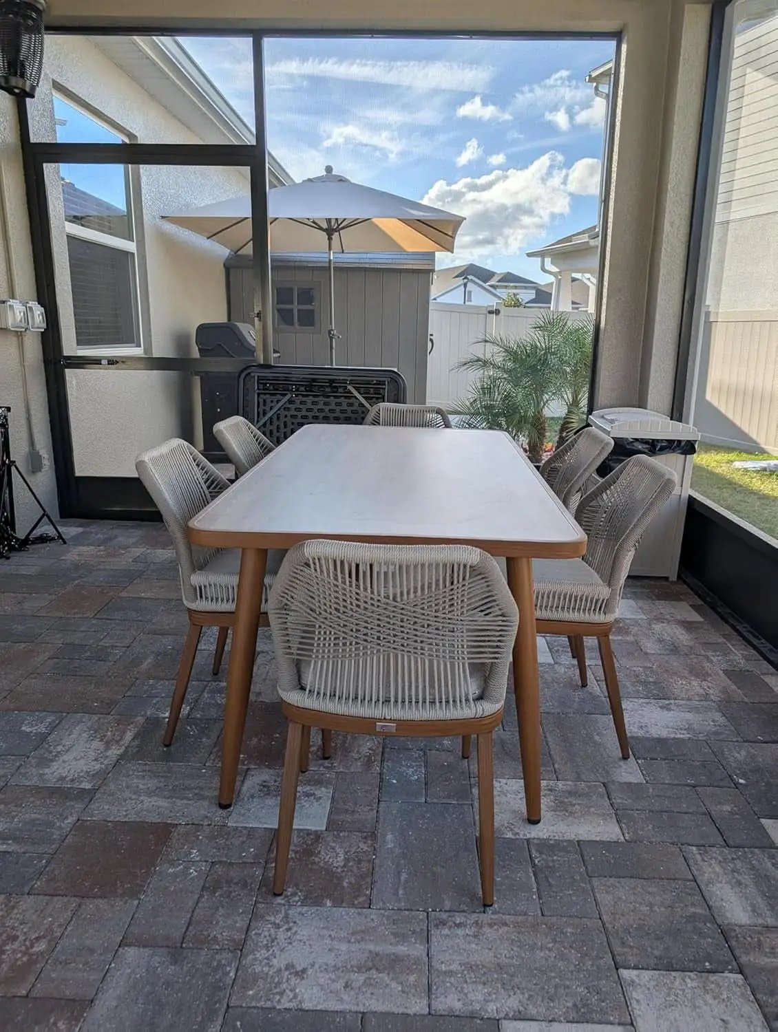 7 Piece Outdoor Dining Set With Wicker Chairs And Table from PriceLows™