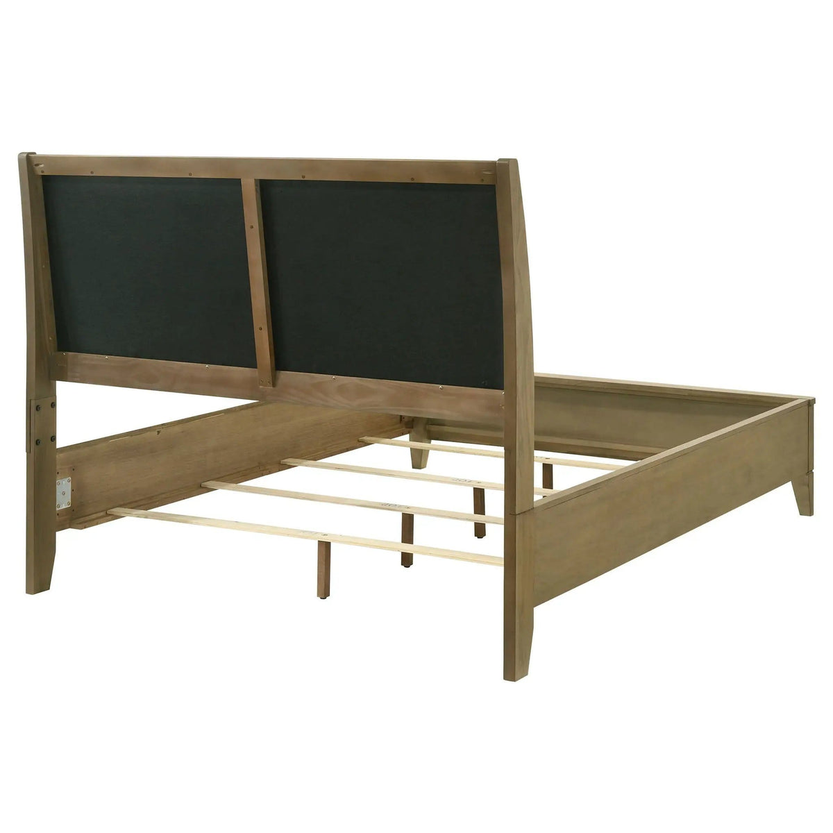 Granada Upholstered Queen Panel Bed Natural Pine | 64 x 89.75 x 53.25 in | Fabric | Bedroom