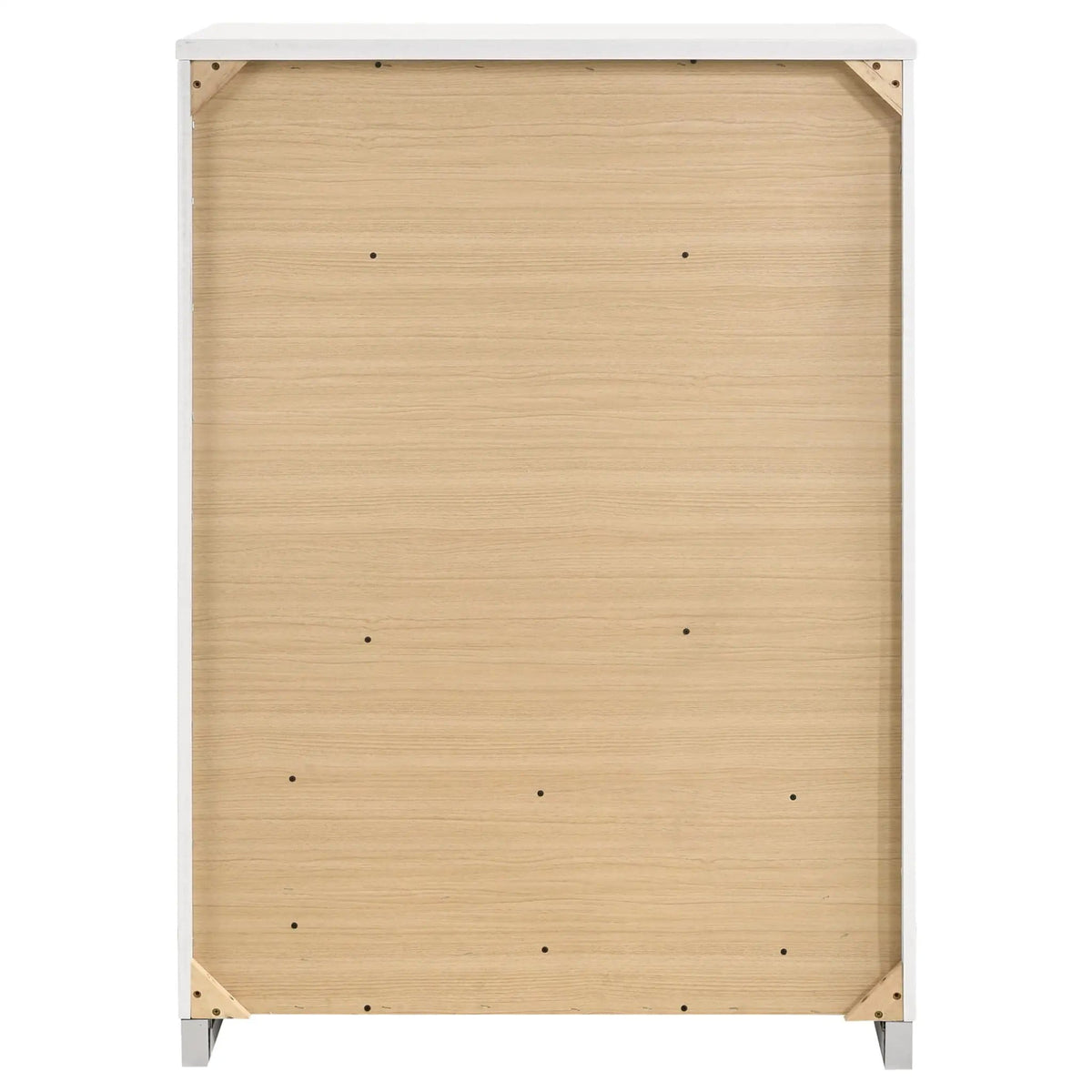 Felicity 5-drawer Bedroom Chest White High Gloss | 35 x 17.75 x 51 in | Metal | Bedroom