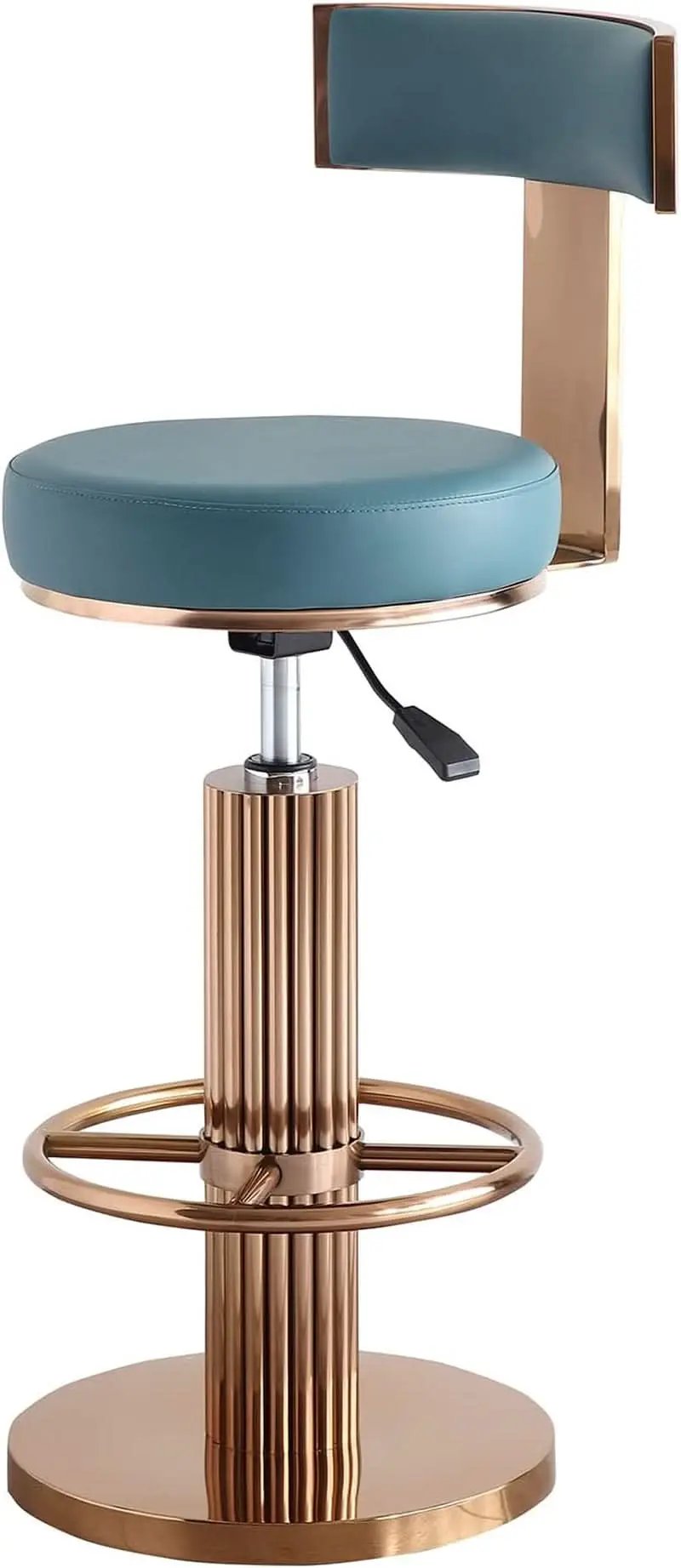 Blue Adjustable Height Counter Height Bar Stool With Backrest from PriceLows™