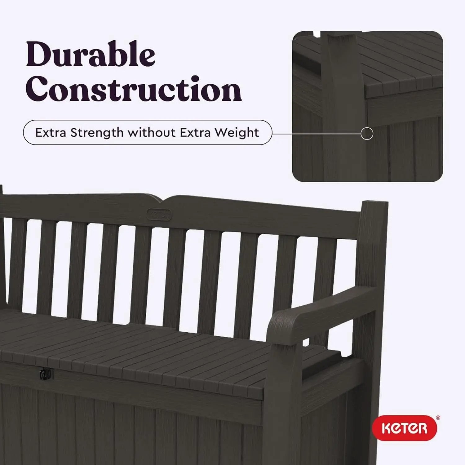70 Gallon Outdoor Storage Bench Box for Garden Tools from PriceLows™