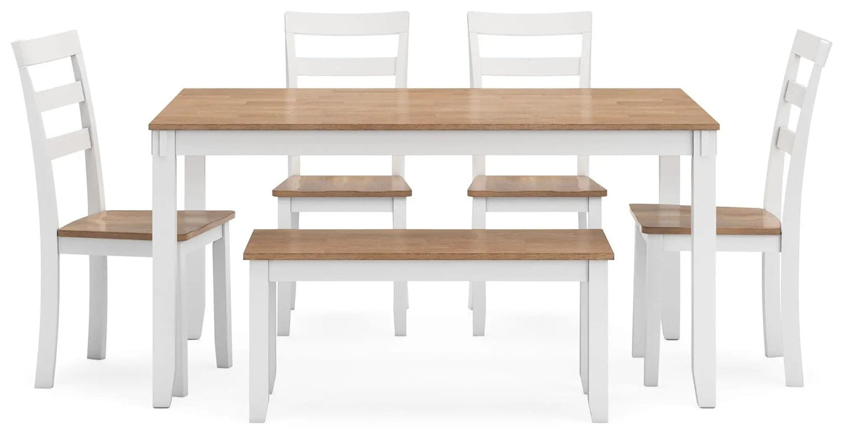 Gesthaven Dining Room Table Set | 3 Pieces | Wood | Dining Room