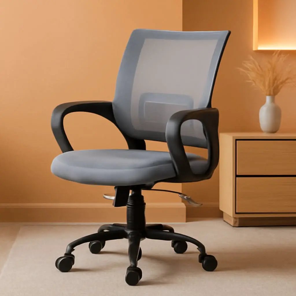 Ergonomic Mesh Office Chair With Lumbar Support Grey from PriceLows™