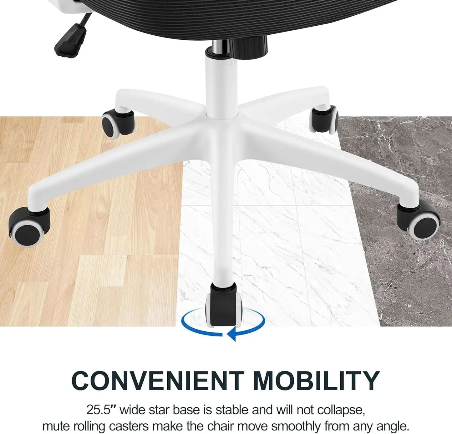 Ergonomic Mesh Office Chair High Back White And Black from PriceLows™