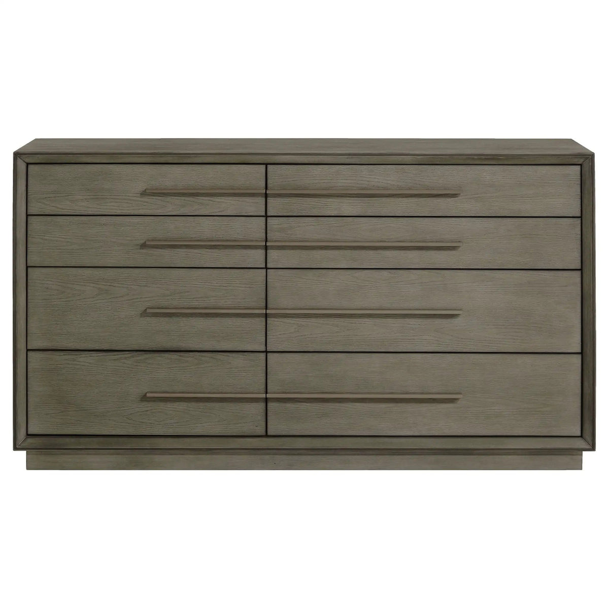 Durango 8-drawer Dresser Taupe | 70 x 20 x 38.5 in | Engineered Wood & Metal | Oak