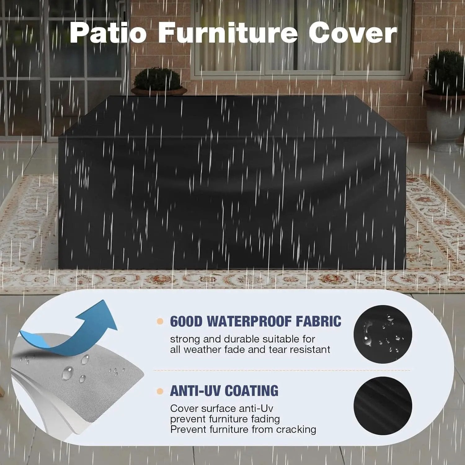 Oversized Aluminum Patio Furniture Set with Thick Cushions from PriceLows™