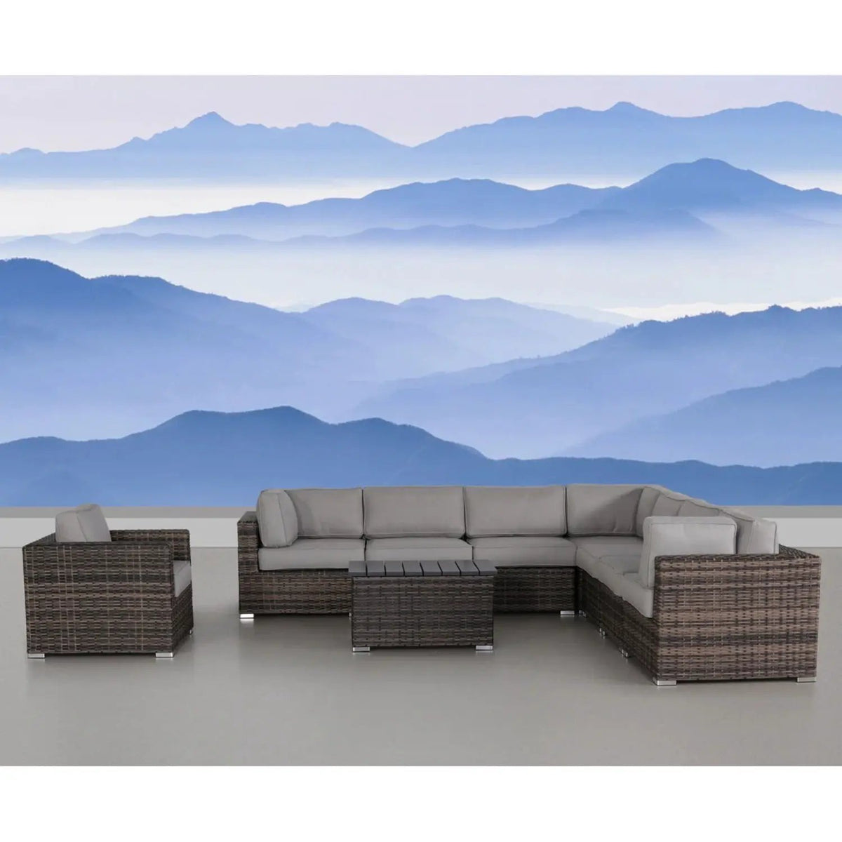 Outdoor Sectional Set | Handcrafted Wicker | Ultra-Soft Cushions | Entertainment Seating