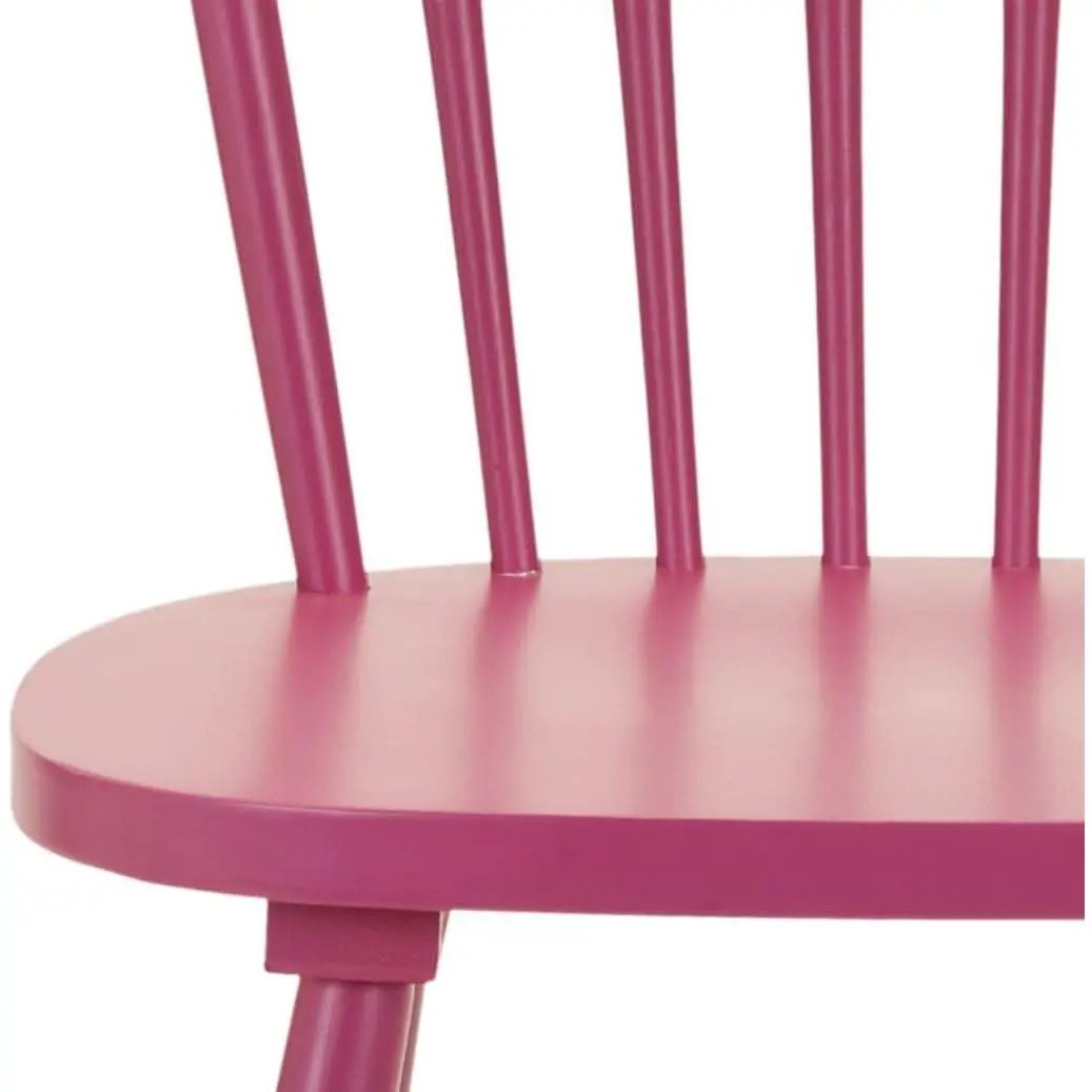 Raspberry Pink Spindle Side Chair Set of 2 Solid Oak from PriceLows™
