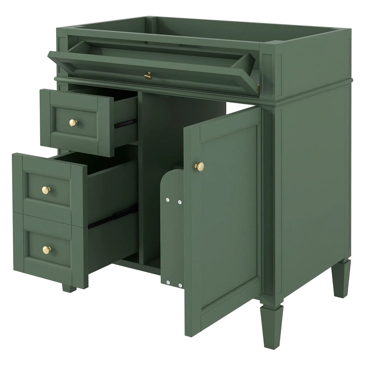 Bathroom Vanity | 3 Drawers | Blue Finish | Tip Out