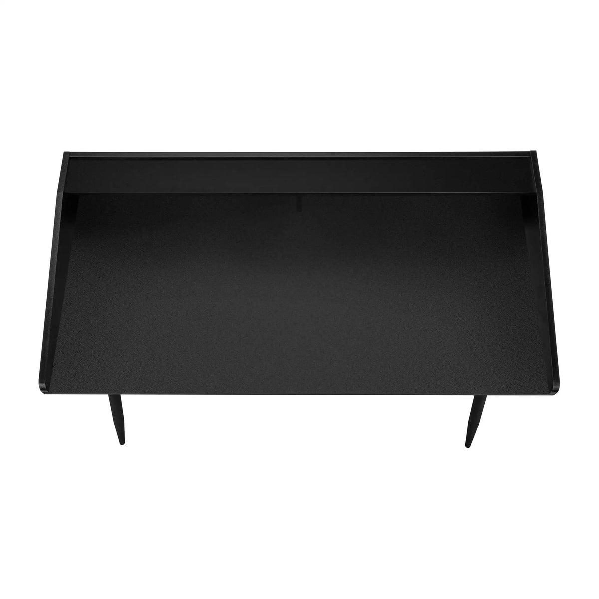 Sturdy Computer Desk With Shelves | 47.25 Inch Width | Matching Metal Base | 34 Inch Height