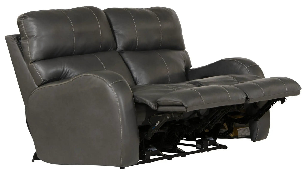Power Reclining Loveseat | Lay Flat | Genuine Leather | 60 Inch
