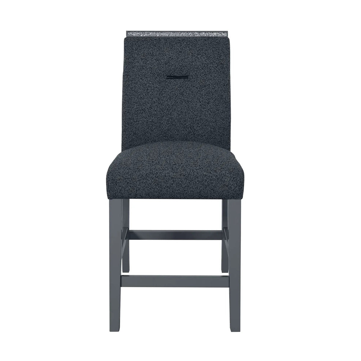 Ariya Bar Stools | Set Of 2 | Dark Gray Matte Finish | Padded Seat