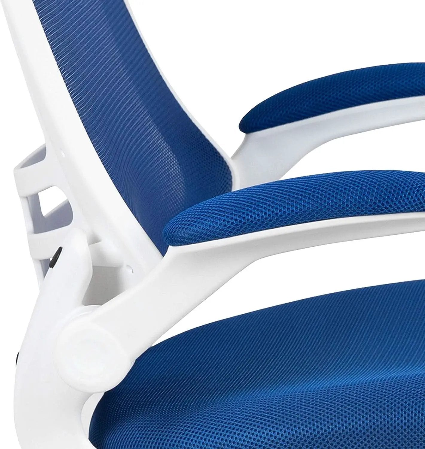 Ergonomic Office Chair Blue Mesh With White Frame Mid Back from PriceLows™