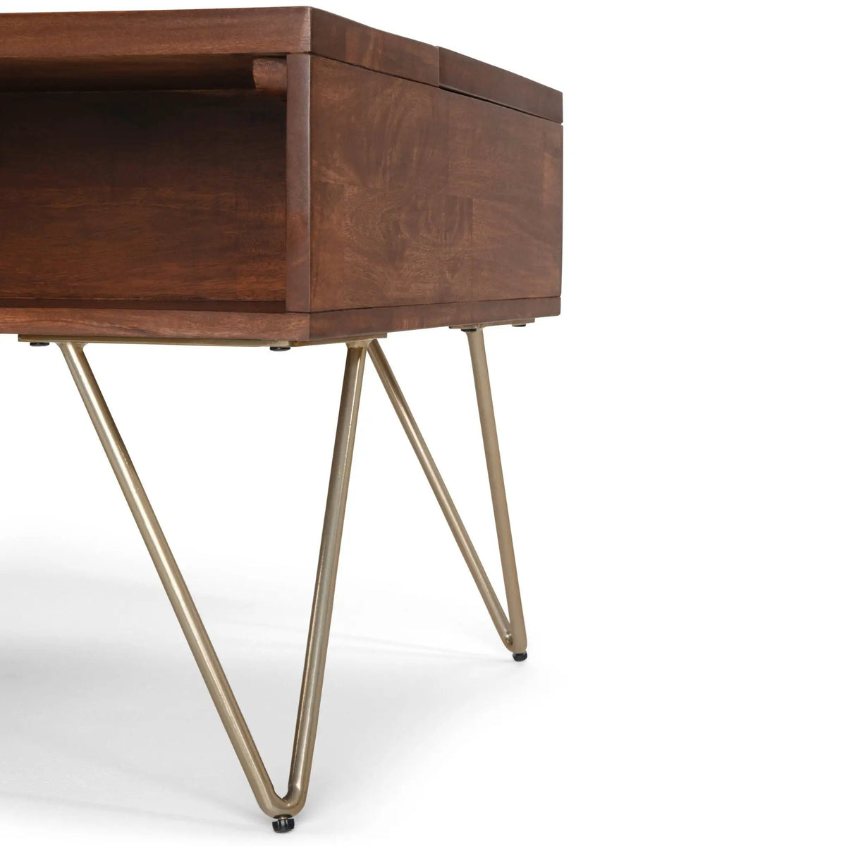 Hunter Lift Top Coffee Table | Handcrafted Solid Mango Hardwood | Split Lift Top | Large Storage Area