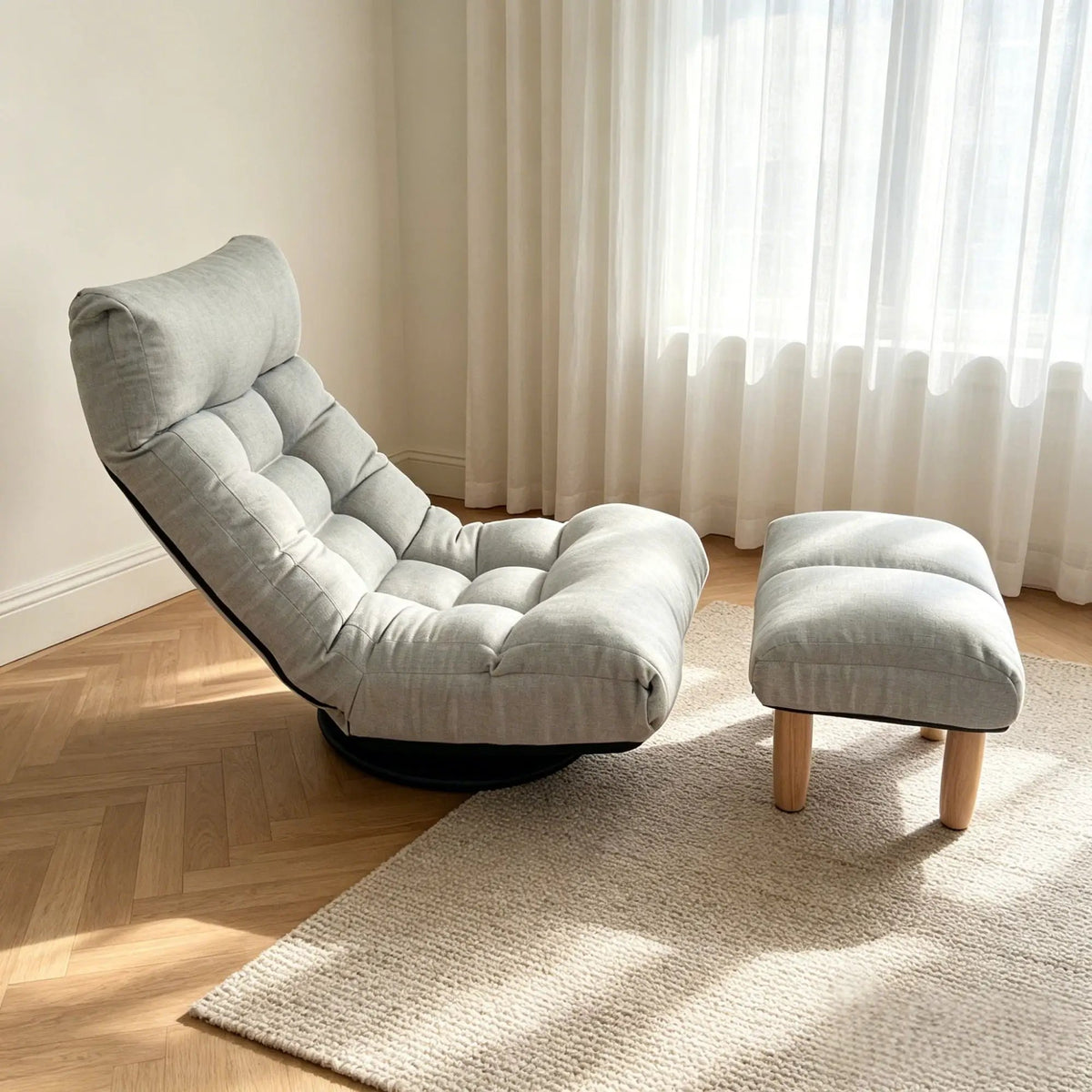 Adjustable Reclining Floor Chair | Metal Frame | Folding