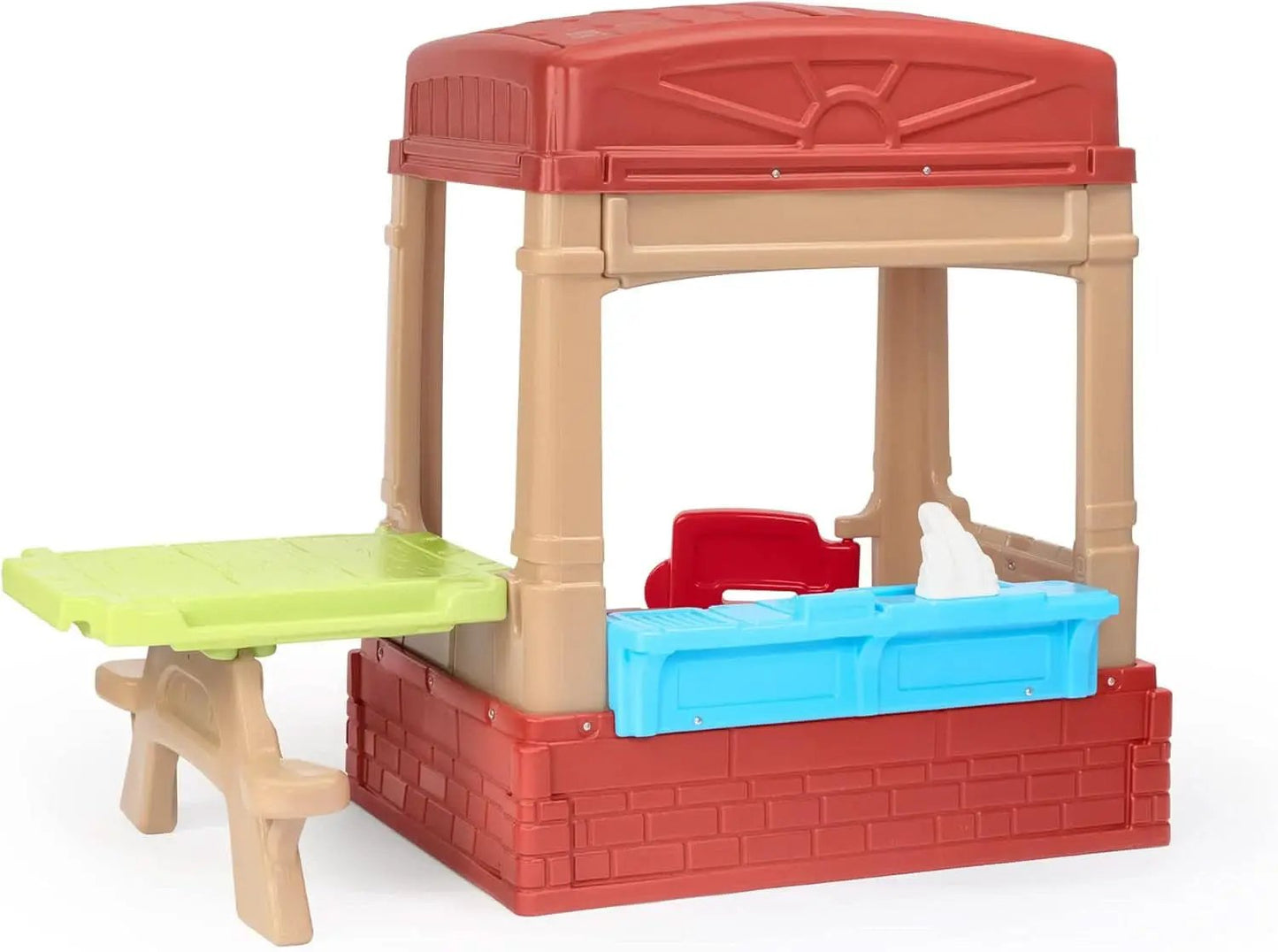 Kids Picnic Cottage Playhouse With Kitchen And Picnic Table from PriceLows™