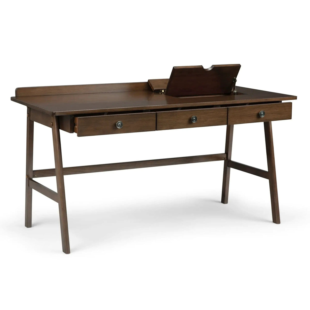 Rylie Desk | 60 x 26 x 32 in | Solid Wood | Natural Aged Brown