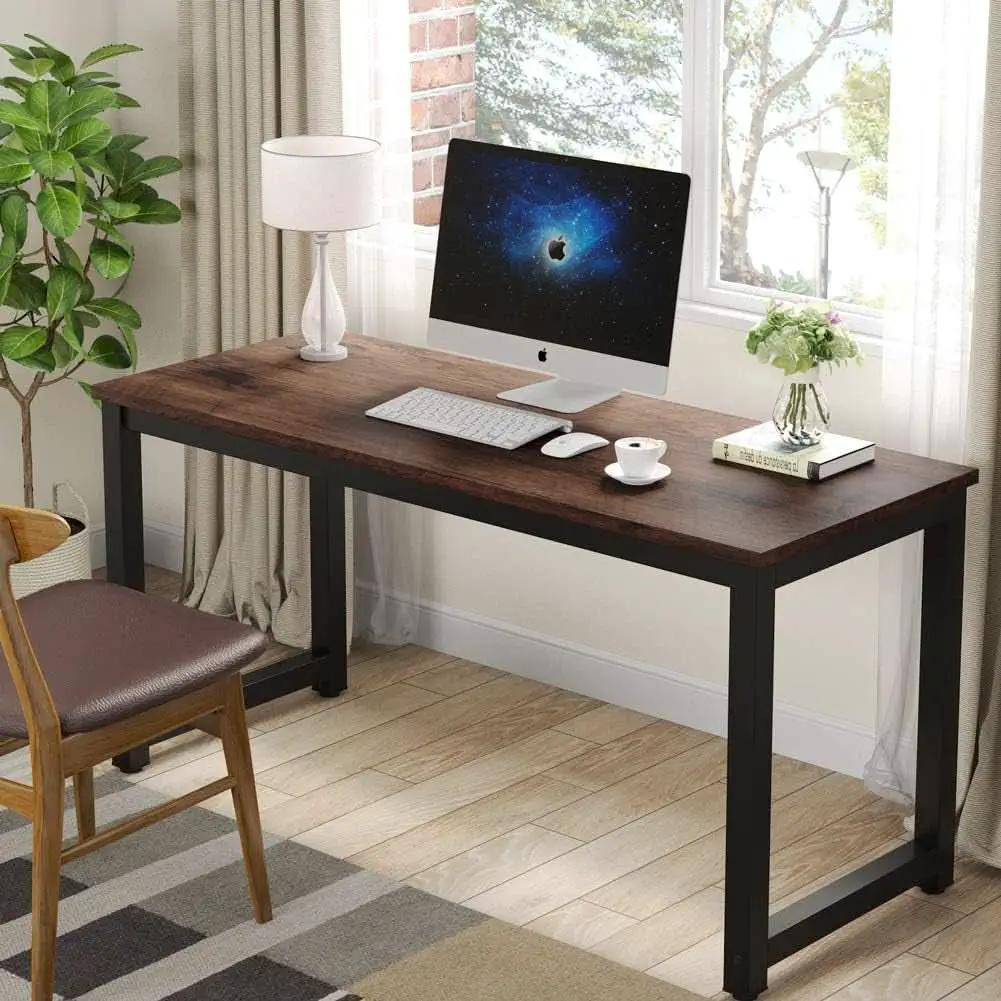 55 Inch Computer Desk Rustic Brown For Home Office from PriceLows™