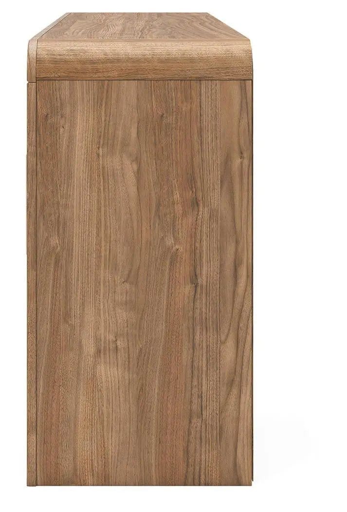 Dovander Extra Large TV Stand | 62.91 x 15.47 x 30.39 in | Walnut Wood & Mdf | Brown