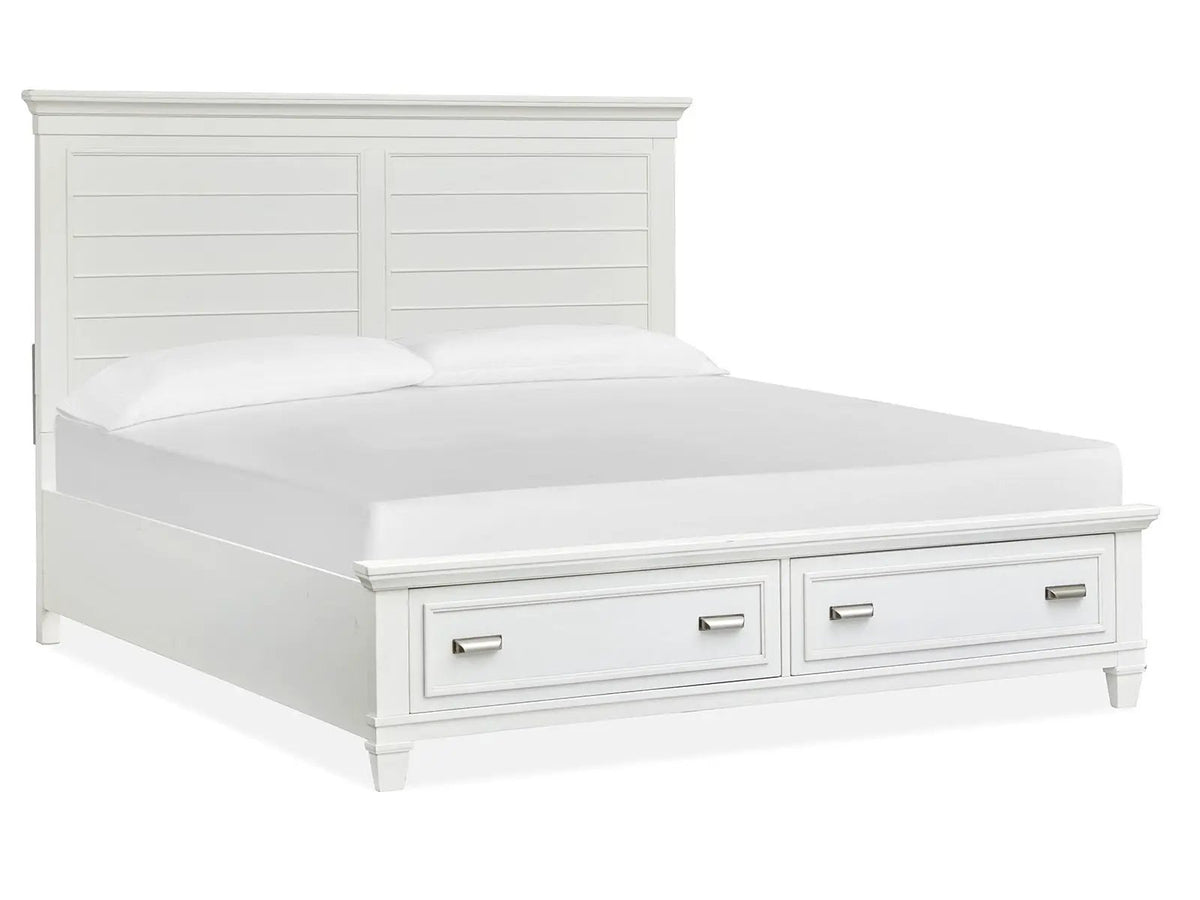Charleston Panel Storage Bed | Transitional Style | Clean Shapes Crisp Lines | 88.63 Inch Length