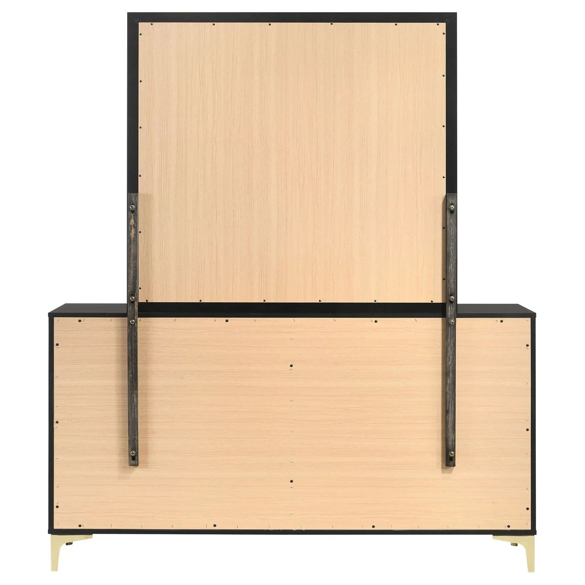 Kendall 6-drawer Dresser with Mirror | 58.5 x 15.75 x 73.75 in | 6-Drawer | Black