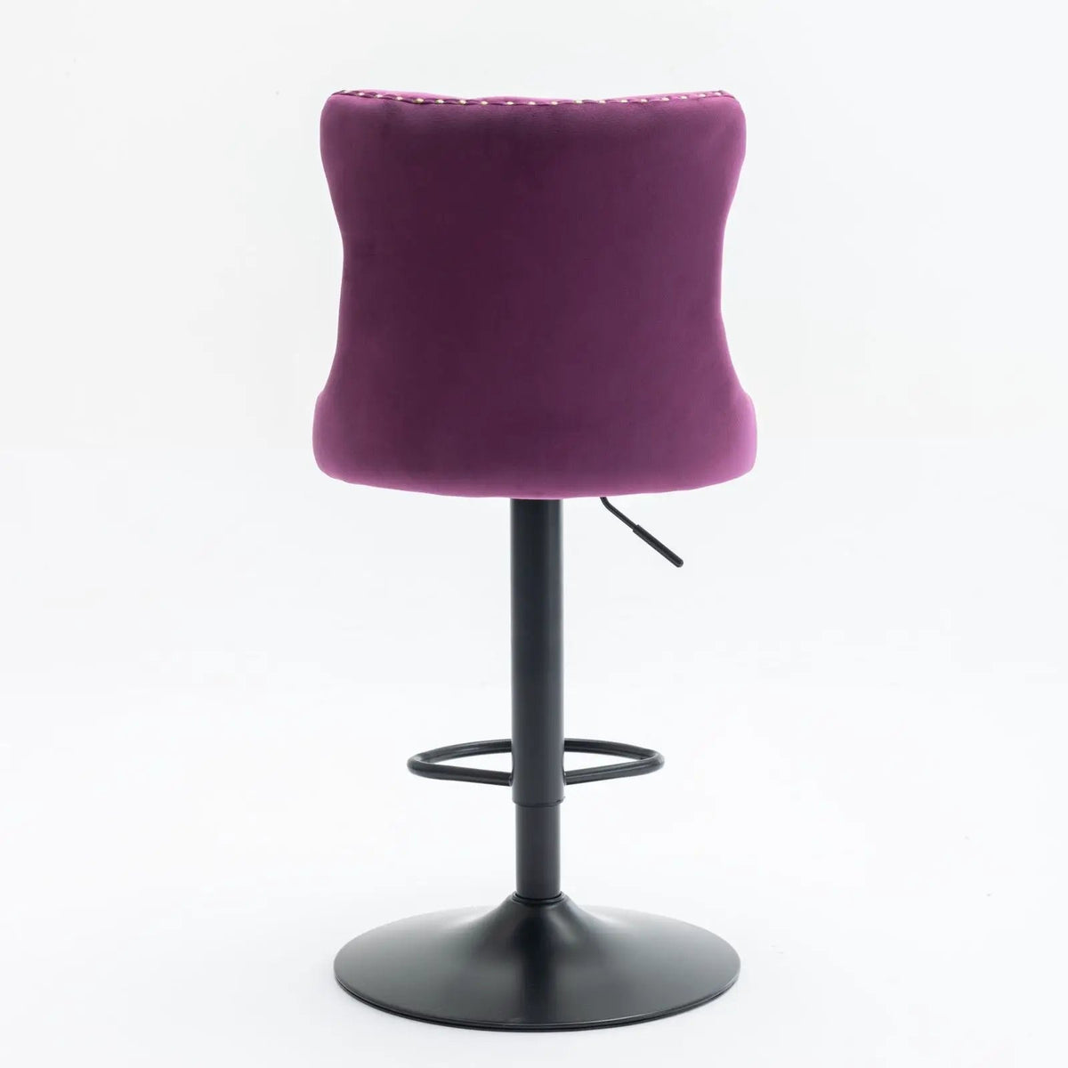 Swivel Barstools | Adjustable Height | Tufted Back With Nailheads | Set of 2